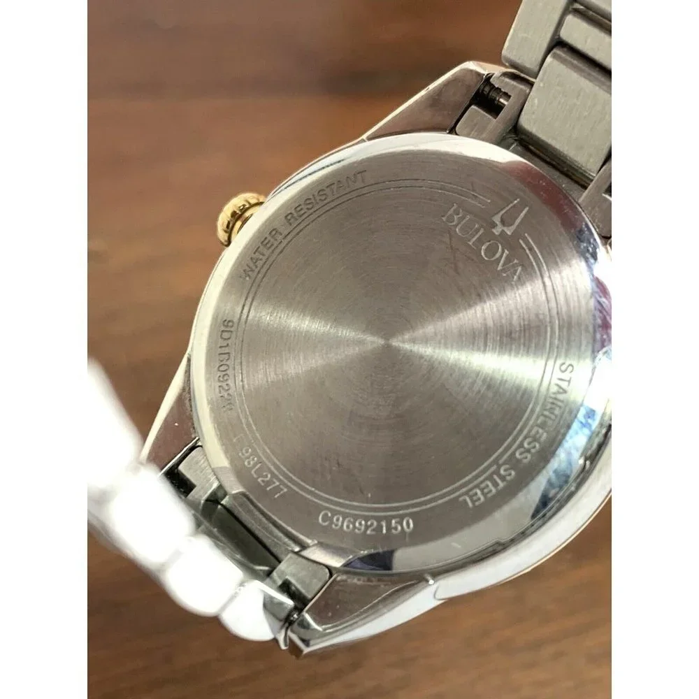 Bulova Women's Watch 98L277 Quartz 28mm Two Tone Stainless Steel Bracelet